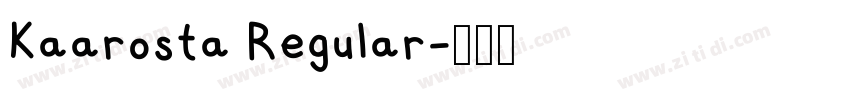 Kaarosta Regular字体转换